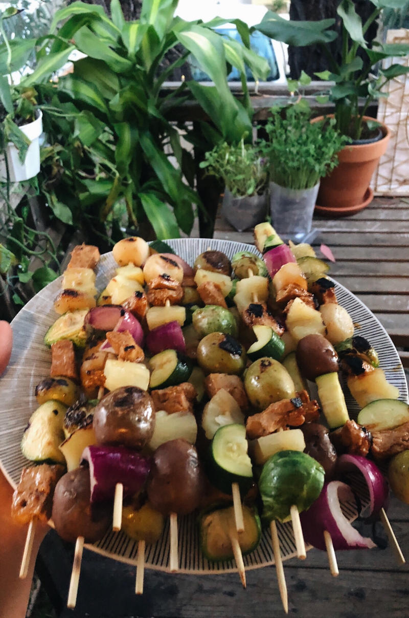 Final Result: Vegan Teriyaki Skewers