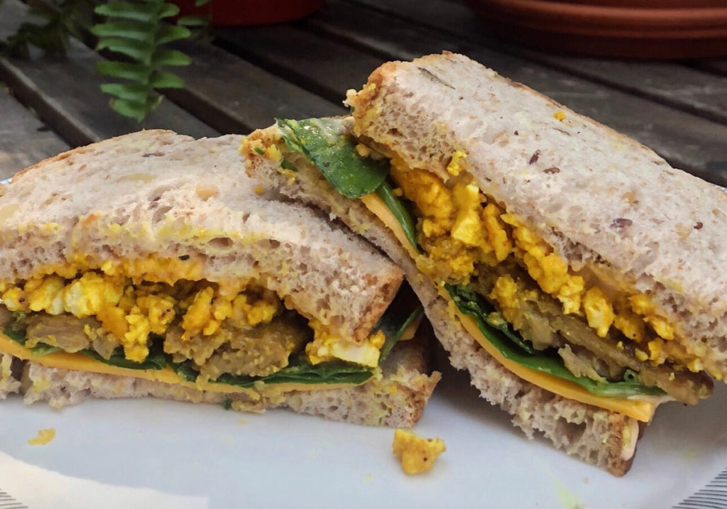 Tofu Egg Breakfast Sandwiches Farm Animal Refuge