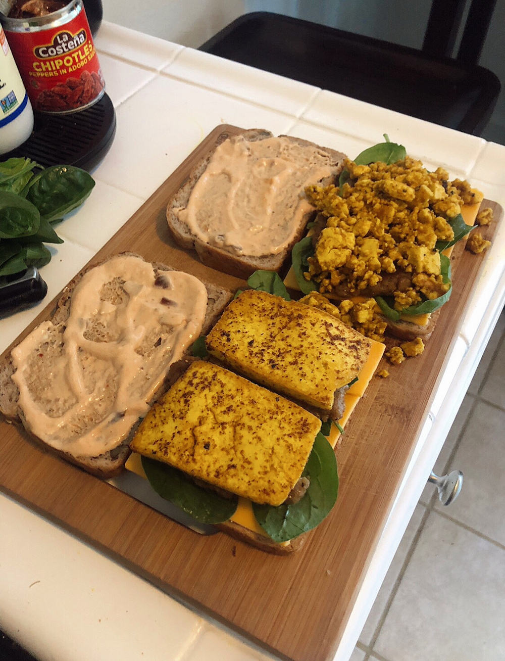 Wrap Up: Tofu Egg Breakfast Sandwiches