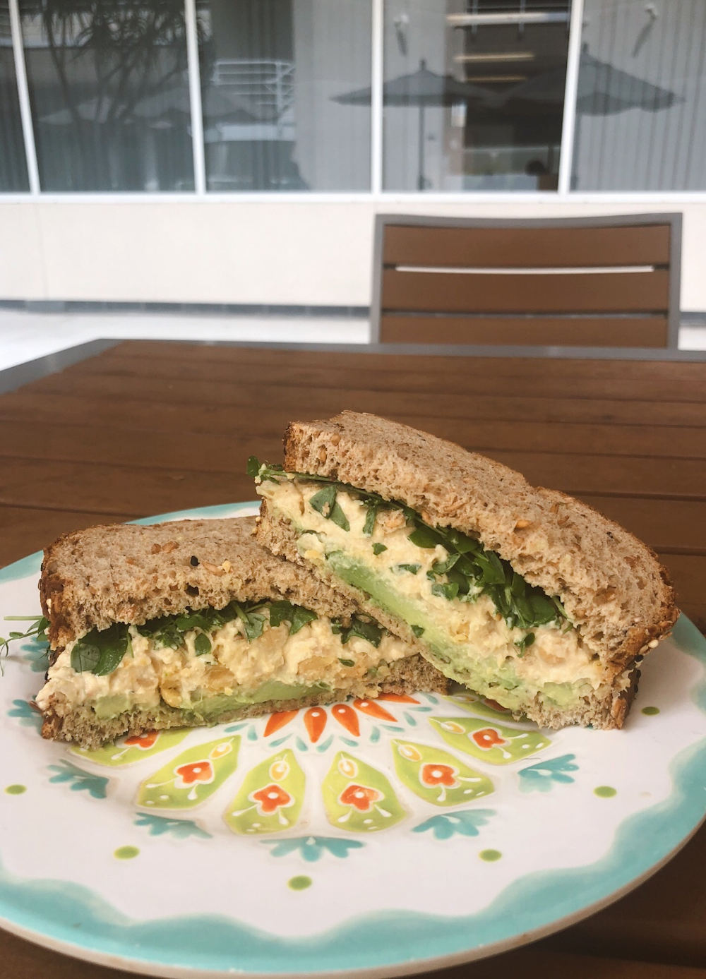 Final product: Chickpea salad sandwiches