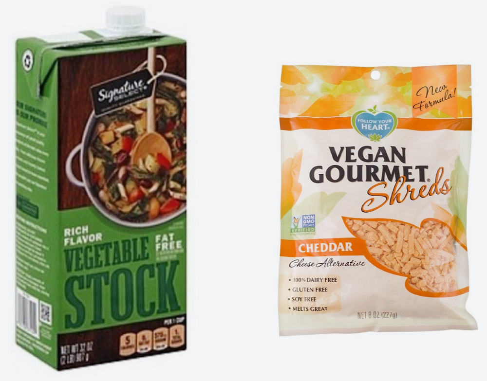 Ingredients for Vegan Cheddar Broccoli Soup