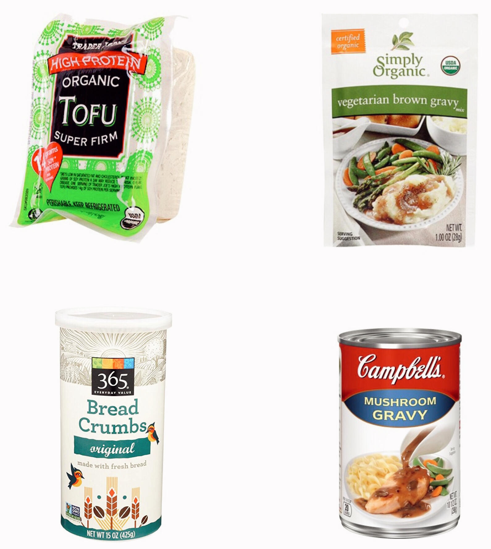 Ingredients for Crispy tofu mashed potato bowls