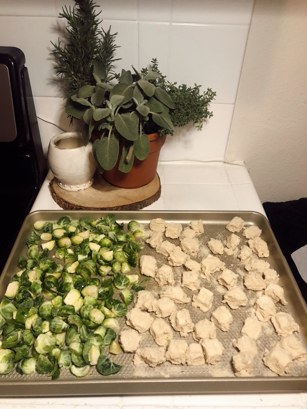 Step 2 for Crispy tofu mashed potato bowls