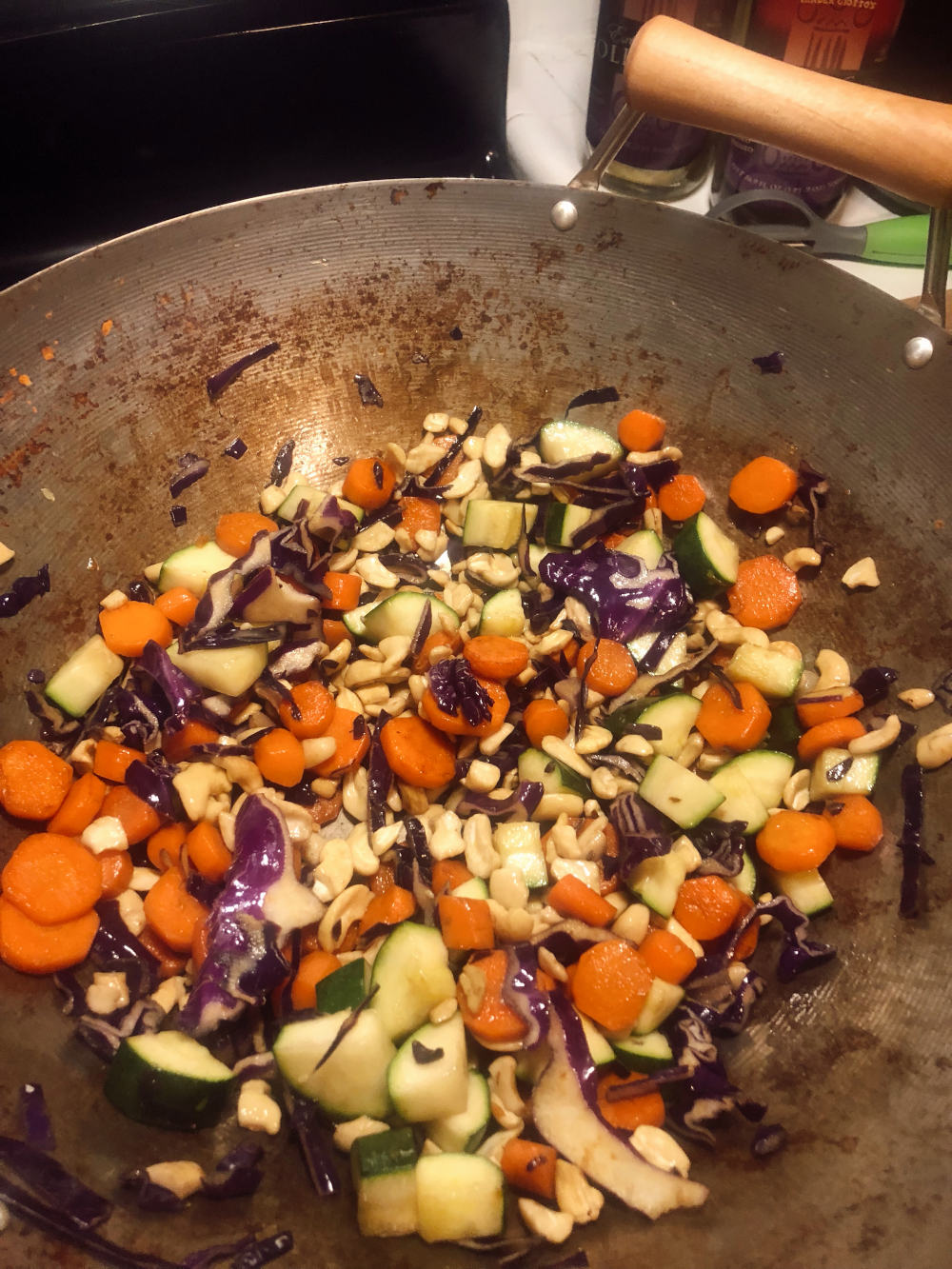 Step 1 for Kung Pow Chicken and veggies