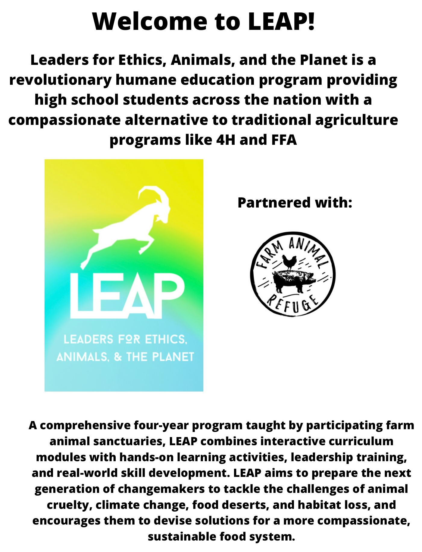 Official Release for the LEAP Program