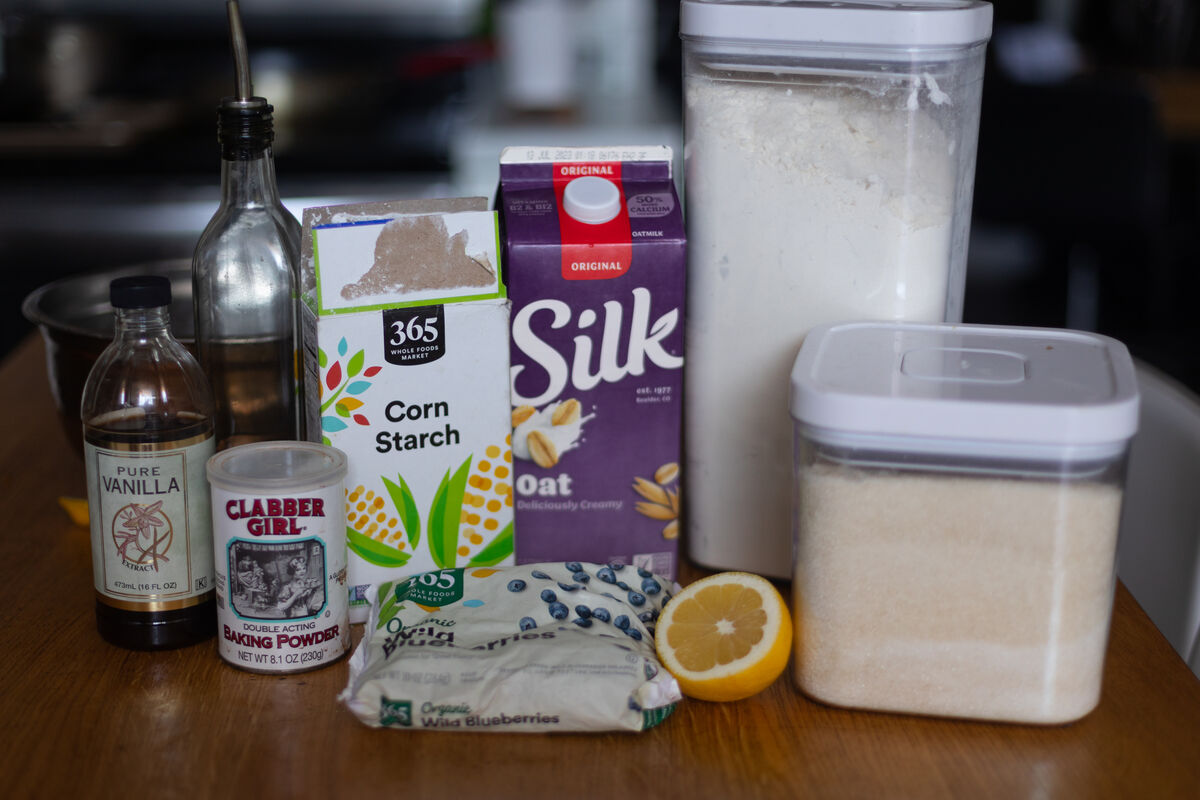 Ingredients for Lemon Blueberry Muffins