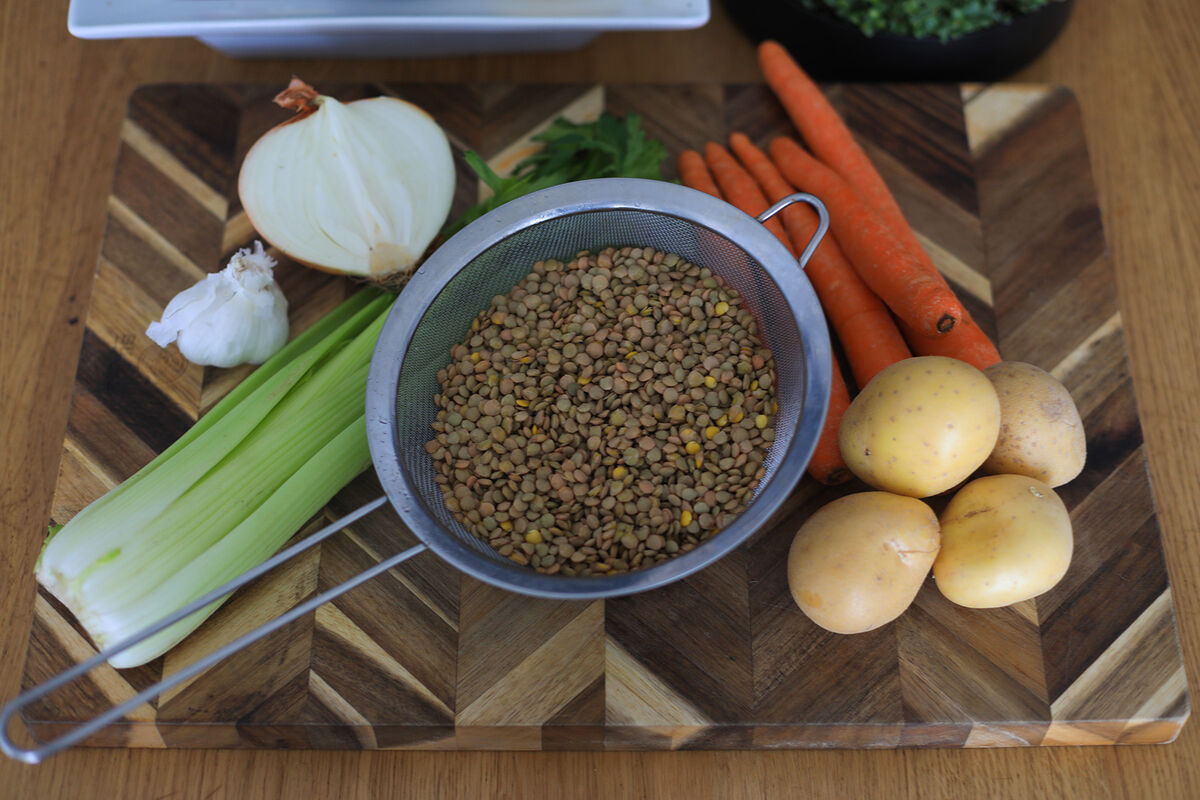 Ingredients for One-Pot Lentil Soup 1