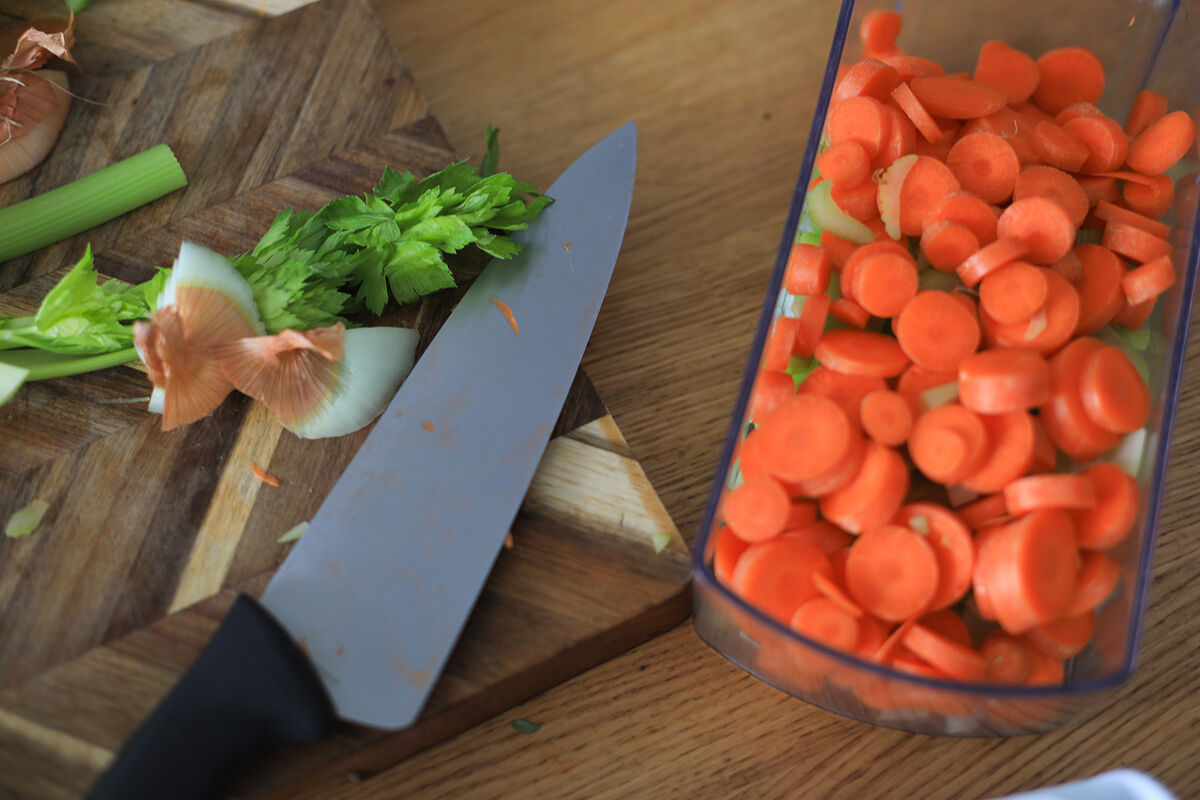 Step 1A for One-Pot Lentil Soup