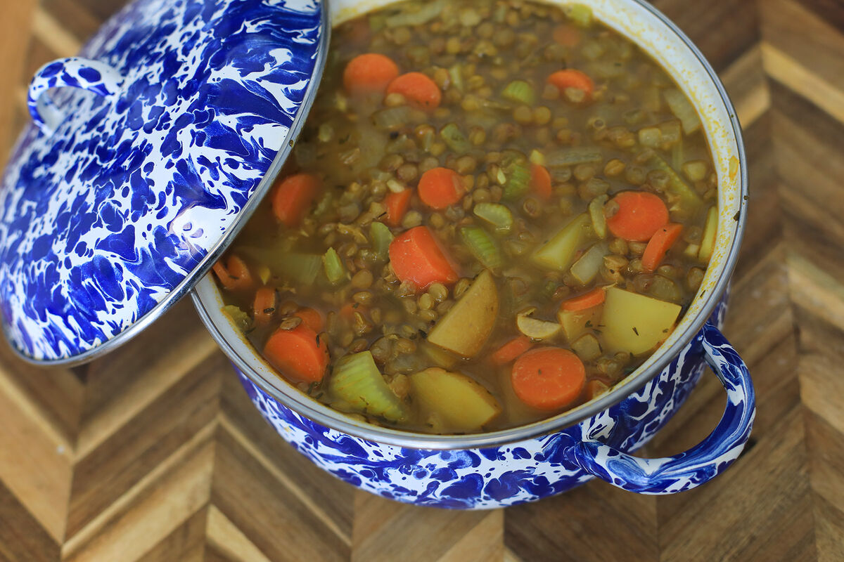 Final Step for One-Pot Lentil Soup