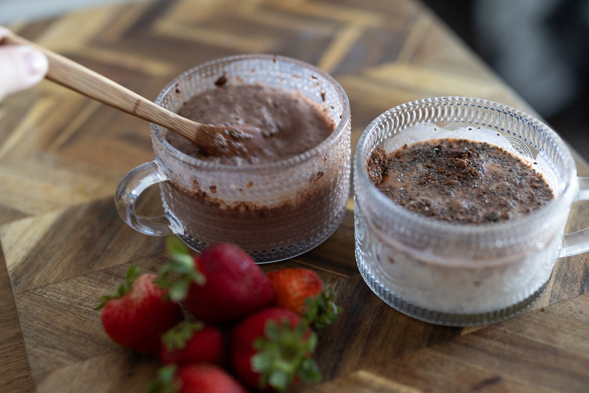 Step 1 for Chocolate Chia Puddings