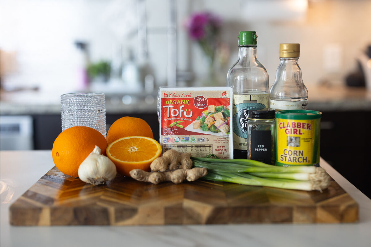 Ingredients for Orange Tofu