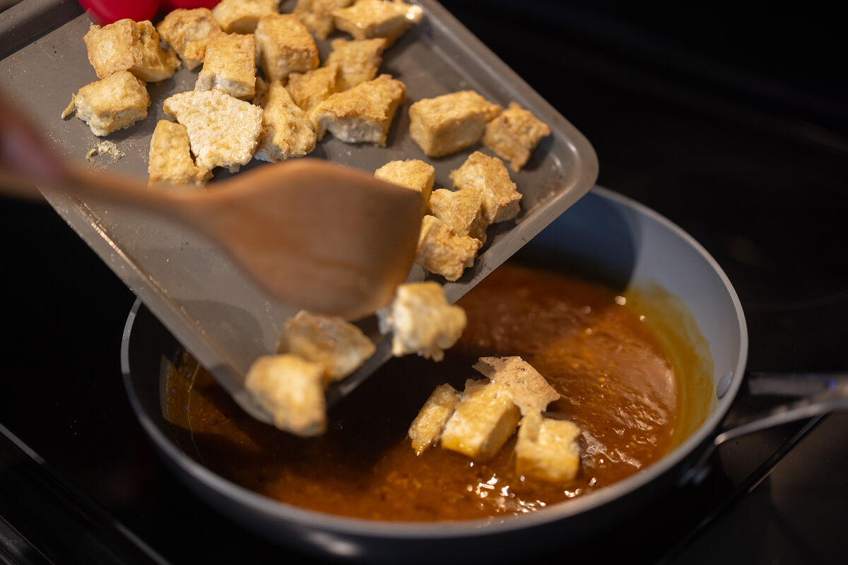Step 4A for Orange Tofu Recipe